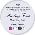 Brief Style: traditional, simple, sparkly, mature To include: hot pink, gatefold, sparkle, yorkshire rose, tiger lily Colour palette: hot pink, white, charcoal, ivory